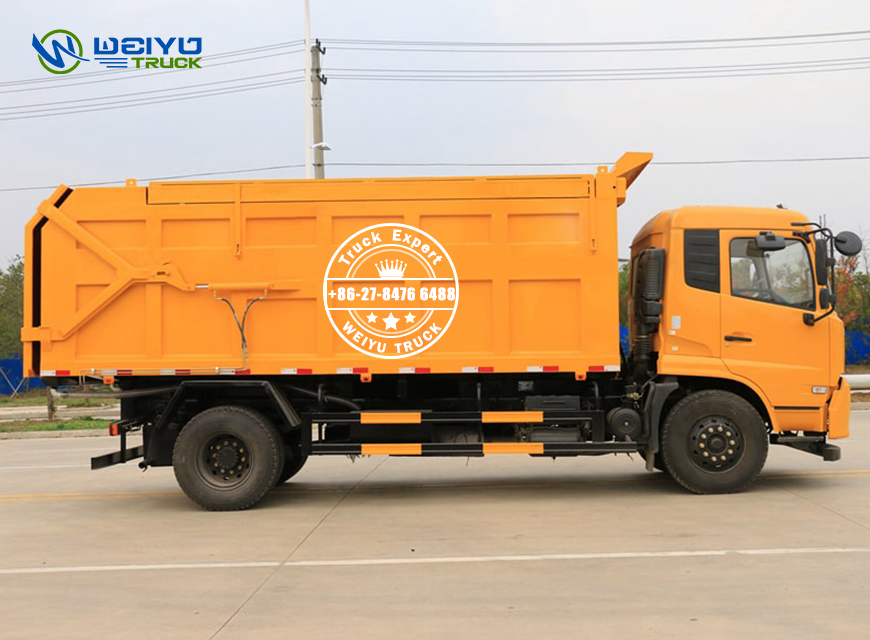 Dongfeng 17 CBM Type d'amarrage Station mobile de déchets de déchets de camion à ordures