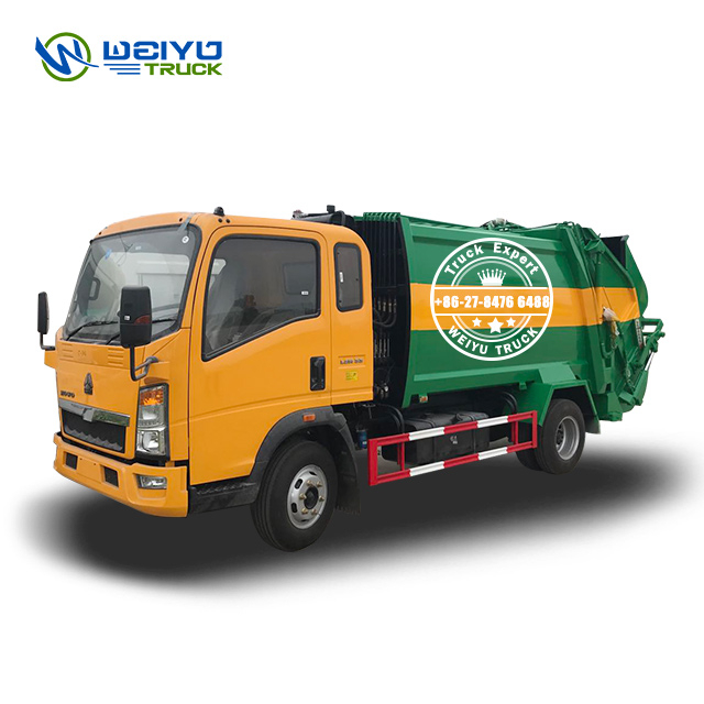 HOWO 8 CBM EPA Camion compacteur de déchets d'assainissement 